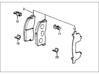 Колодки гальмівні передні, комплект (45022SA5673)