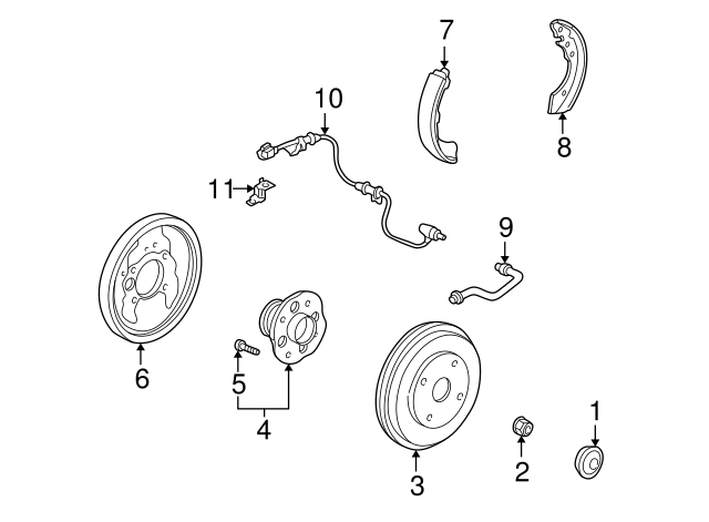SHOE COMP. C, RR. BR (43155SM4A02)