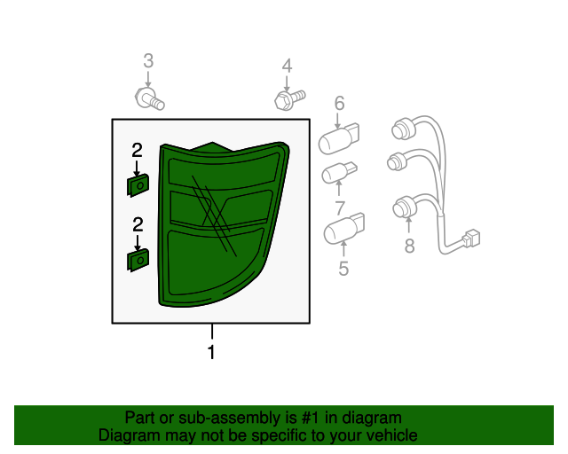 Ліхтар задній лівий, зовнішня частина (33551SJCA01)