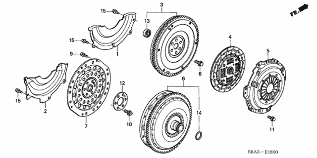 Диск зчеплення ведений у зборі (22200PLR023)
