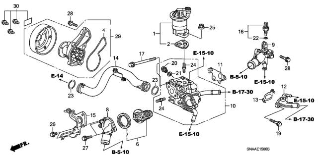 Прокладка корпуса термостата (19322RNAA01)