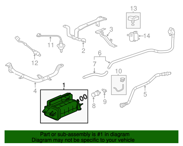 Уловлювач парів бензину (17011T0AA01)