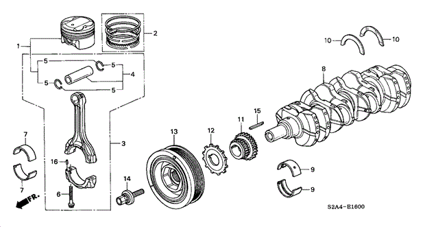 Імпульсна пластина колінчастого валу (13622PCX003)