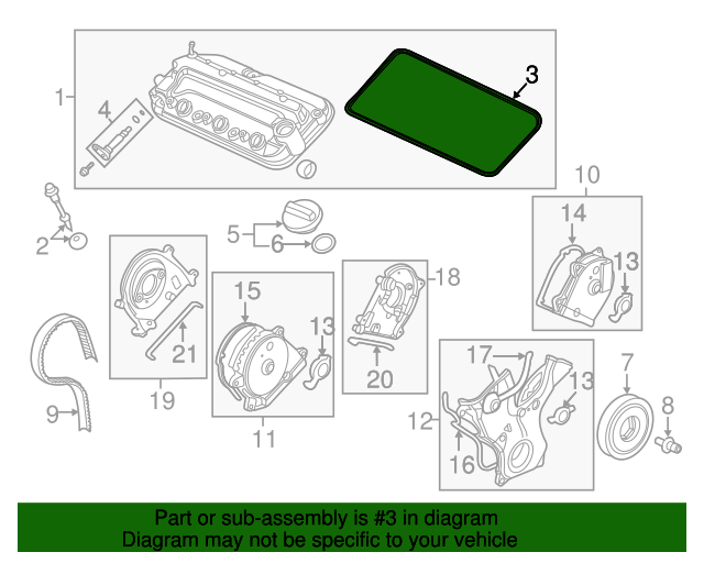 Прокладка задньої клапанної кришки (123515G0A00)