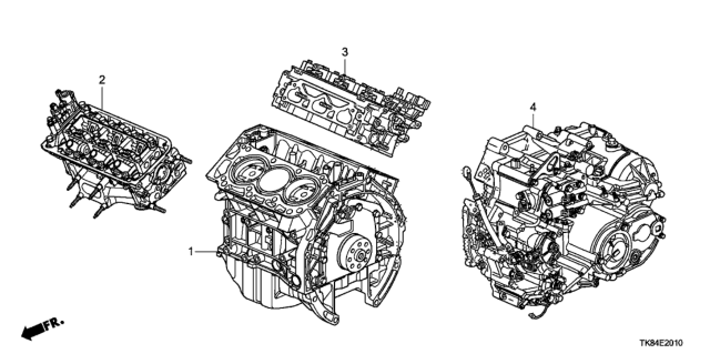 ENG SUB-ASSY.,RR. (10005RGWA06)
