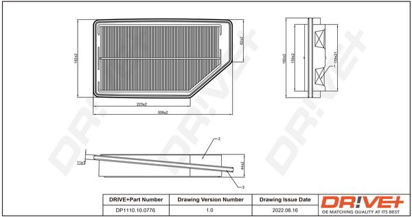Фільтр повітряний DR!VE+ (DP1110100776)