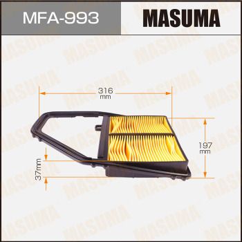 Фільтр повітряний Masuma (MFA993)