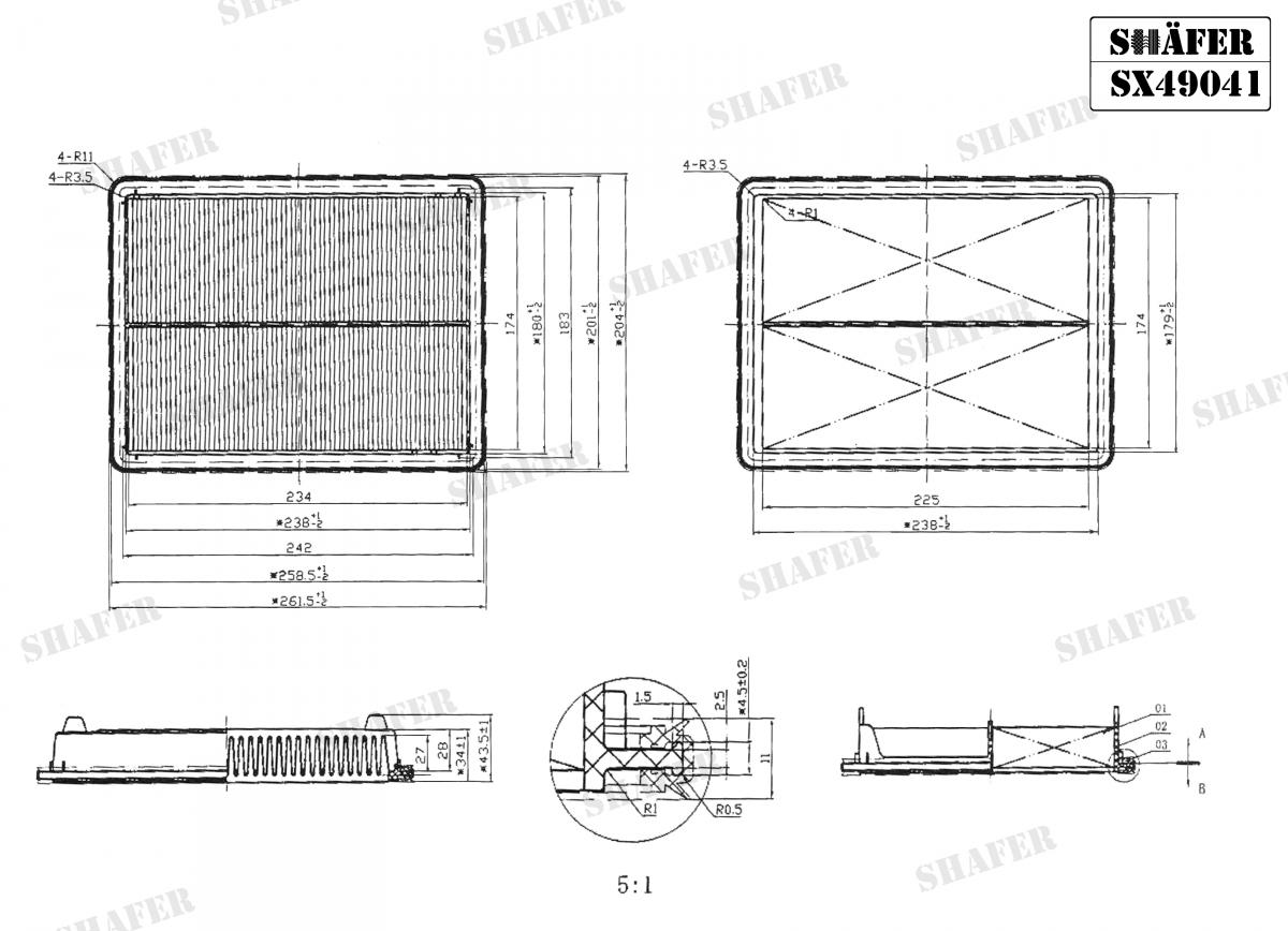 Фільтр повітряний Shafer (SX49041)