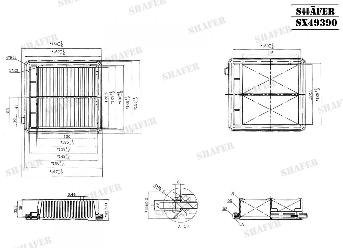 Фільтр повітряний Shafer (SX49390)