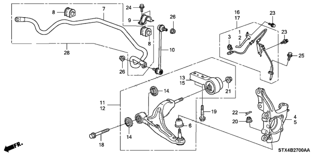 Пильовик кульової опори Honda (51225-STX-A01)
