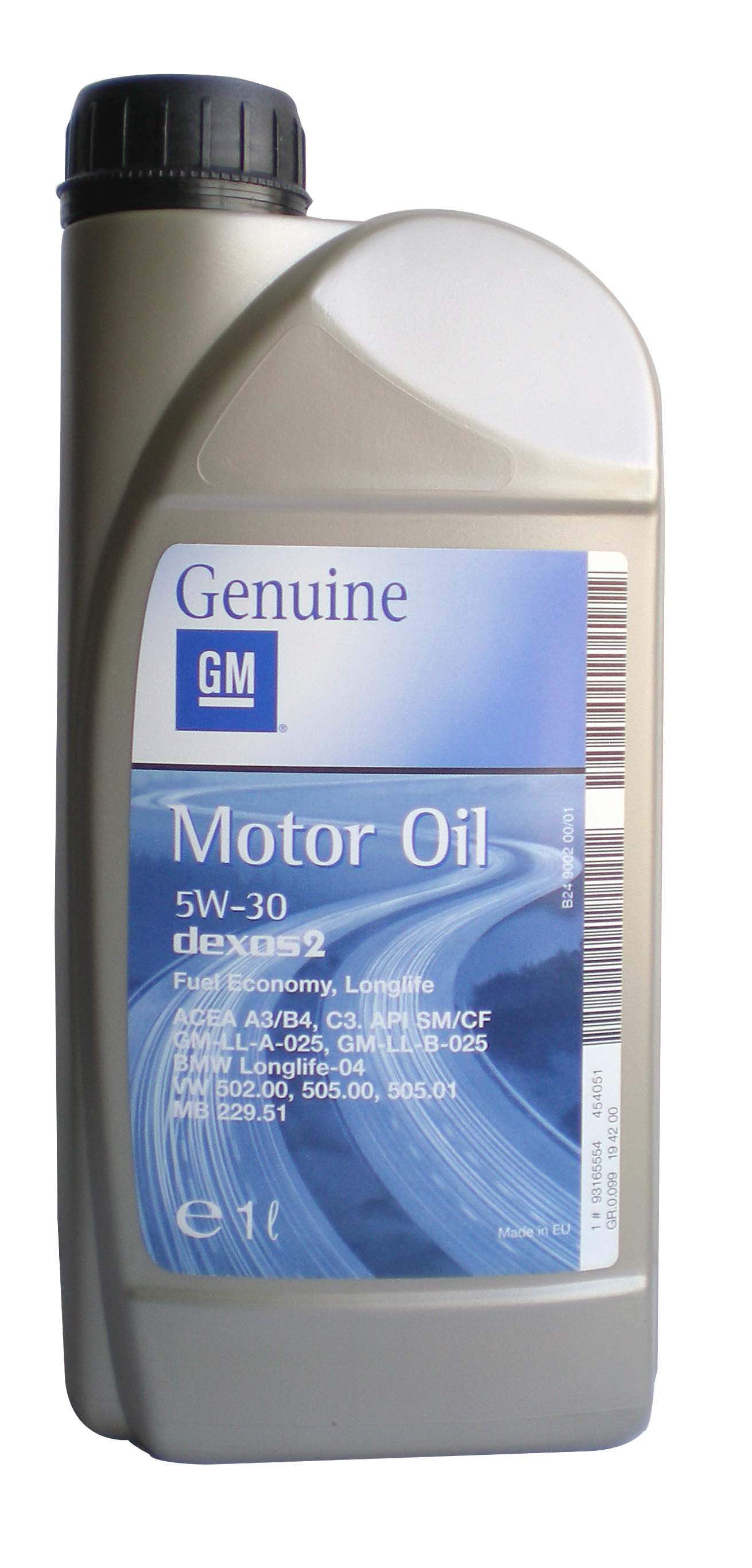 Олива моторна GM Dexos2 5W-30, 1л. General motors (93165690)