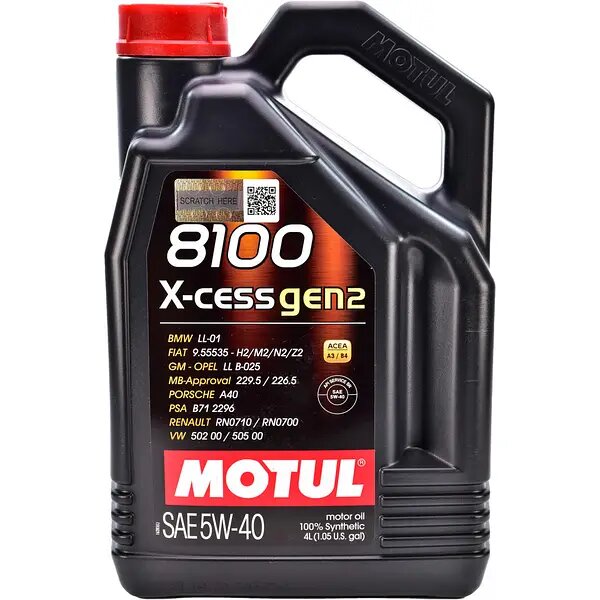 Олива моторна Motul 8100 X-cess GEN-2 5W-40, 4л. Motul (109775)
