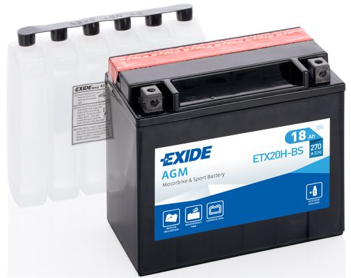 Акумулятор 18Ah 270A Exide (ETX20H-BS)