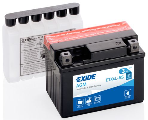 Акумулятор 3Ah 50A Exide (ETX4L-BS)
