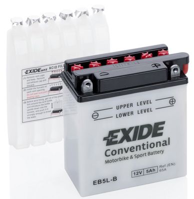 Акумулятор 5Ah 65A Exide (EB5L-B)