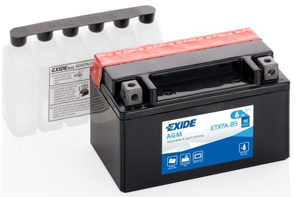 Акумулятор 6Ah 90A Exide (ETX7A-BS)