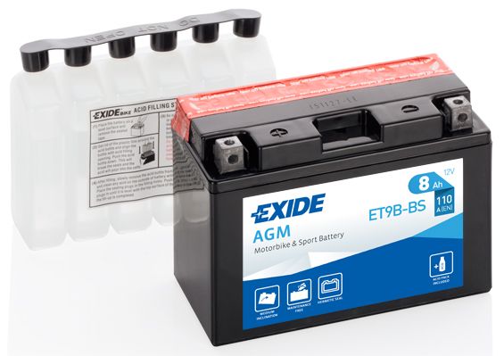 Акумулятор 8Ah 110A Exide (ET9B-BS)
