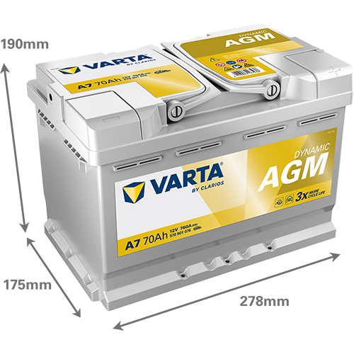 Акумуляторна батарея AGM Varta (570901076K262)