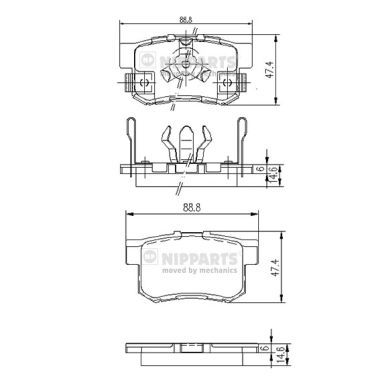 Колодки гальмівні задні Nipparts (J3614017)