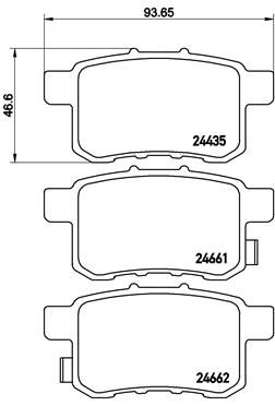 Колодки гальмівні задні Brembo (P28072)