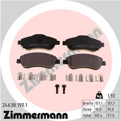 Колодки гальмівні передні Zimmermann (246381901)