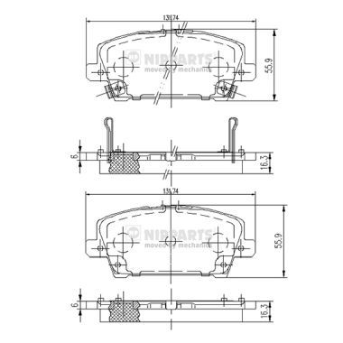 Колодки гальмівні передні Nipparts (J3604065)