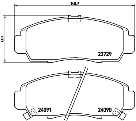Колодки гальмівні передні Brembo (P28034)