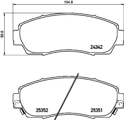 Колодки гальмівні передні Brembo (P28068)