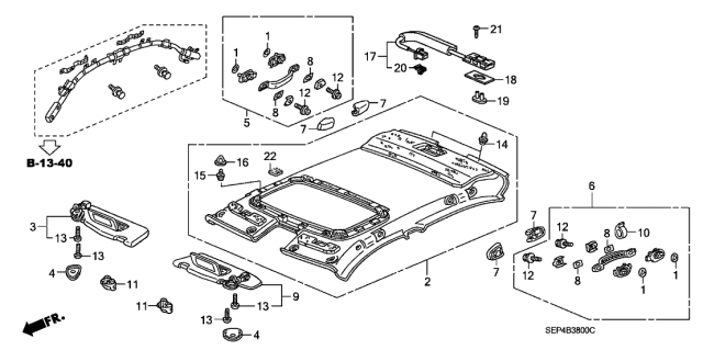 SUNVISOR *YR167L* (83236S9VA01ZH)