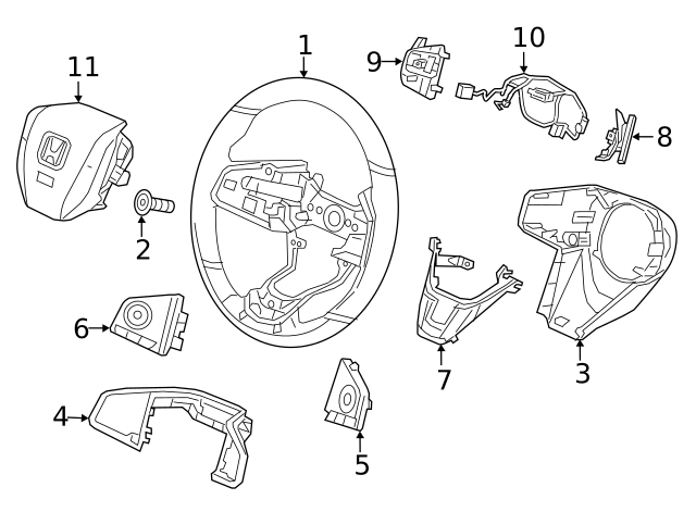 Рульове колесо (78501TBAA21ZD)