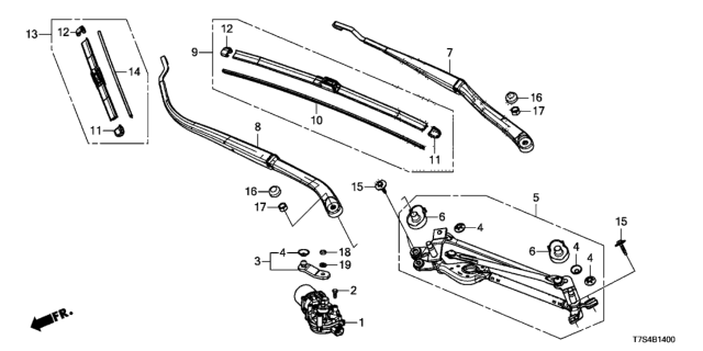 Накладка склоочисника гумова, 450mm (76632T6LH03)