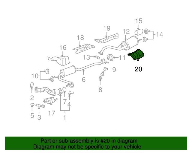 Теплозахисний кожух вихлопної труби (74603TF0J50)